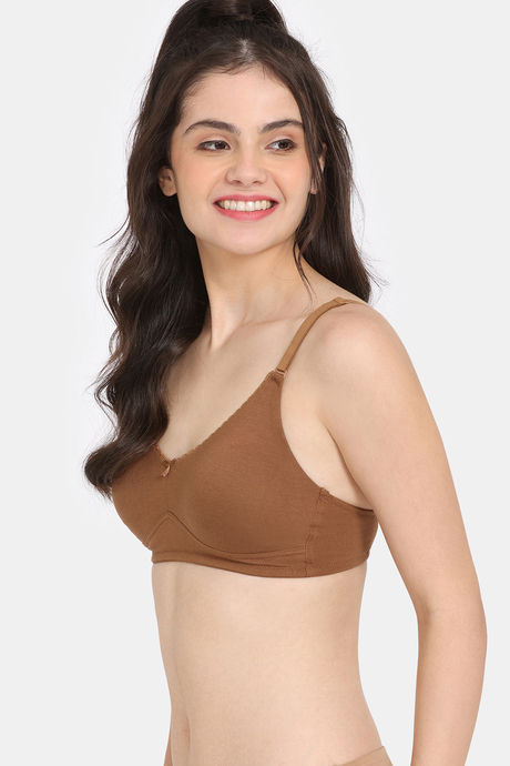 Zivame Double Layered Non Wired 3/4Th Coverage T-Shirt Bra - Argan Oil — image 3
